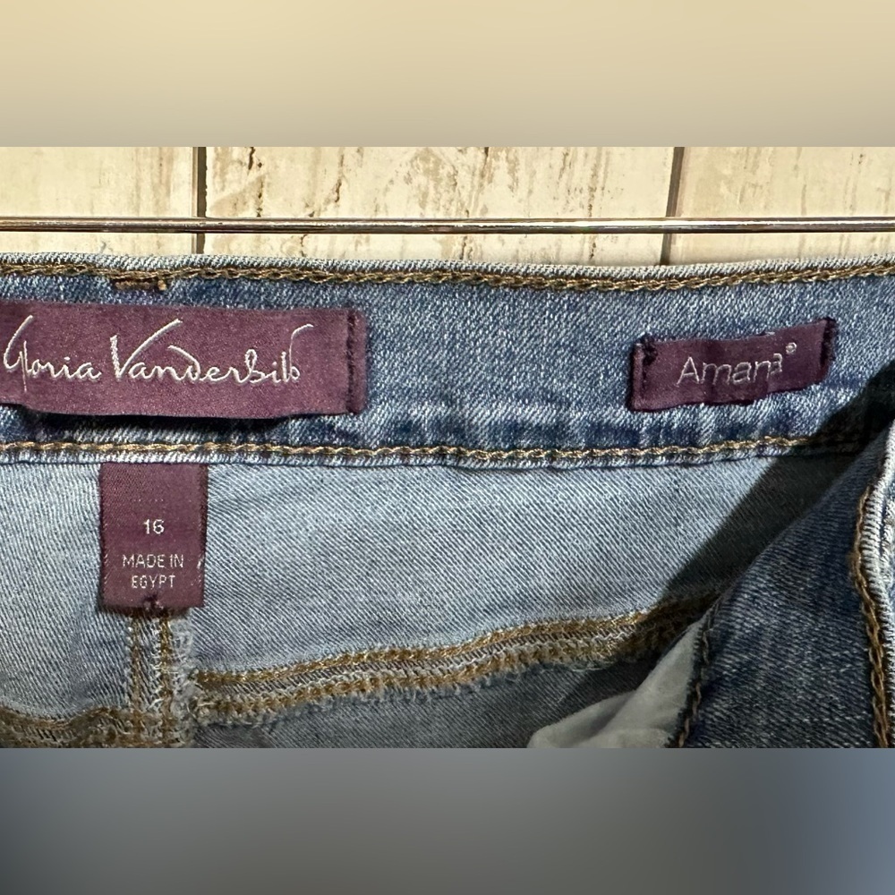 Gloria Vanderbilt Amanda  Cropped Jeans Size 16 - Picture 4 of 6